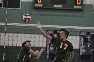 Deer Lakes' Devin Demase (17) competes against Pine-Richland Thursday, April 19, 2018, at Pine-Richland.