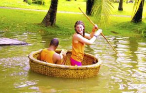 Pittsburgh native Becca Droz and teammate Floyd Pierce, known as Team Fun, in Vietnam competing in CBS Amazing Race.