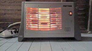 A screen shot from Space Heater Yule Log video.