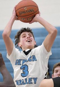 Seneca Valleys Cole Brooks scored 12 points against Butler on Wednesday night.