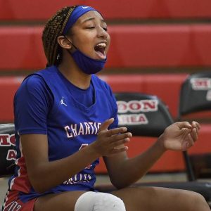 Chartiers Valleys Perri Page scored 20 points against Upper St. Clair on Thursday night.
