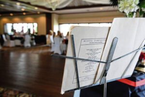 Sheet music sits on display during the Sewickley Music Clubs 100th Anniversary luncheon in 2021.