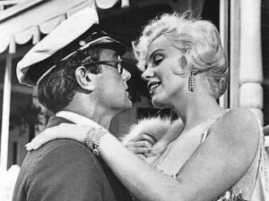 Marilyn Monroe and Tony Curtis are pictured in a scene from Billy Wilders Some Like It Hot, which will be shown Dec. 14 at Monroeville Public Library.