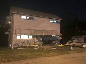 Allegheny County Police are investigating a shooting at this Springdale Township house along the 800 block of Thompson Run Road.