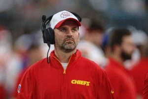 Kansas City Chiefs quarterbacks coach David Girardi walks the sideline during a preseason game last year. Girardi, a New Kensington native, starred at Geneva College and is part of the Beaver County Sports Hall of Fames 2025 induction class.