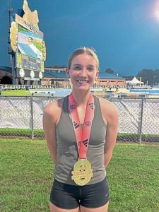 North Allegheny’s Lindsay Breneman, who will be a senior in the fall, tied for fourth in the pole vault at the 2025 Adidas Track Nationals on June 20-22 in Greensboro, N.C.