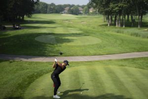 Thorbjorn Olesen tees off on the sixth hole during the second round of the 3M Open on Friday.