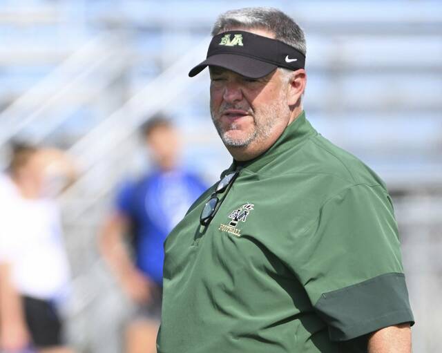 Belle Vernon head coach Scott Bryer during the WCCA 7-on-7 tournament July 17, 2025, at Hempfield Area High School.