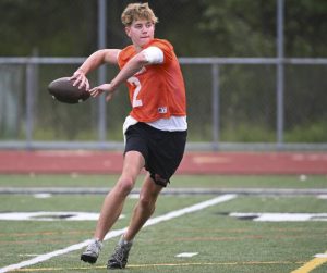 Armstrong quarterback Jaydon Oliver during a 7-on-7 in July at Fox Chapel Area High School.