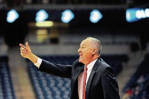 Win Palmer coaches Sewickley Academy during the 2017 WPIAL Class 2A boys basketball championship game against Our Lady of the Sacred Heart.
