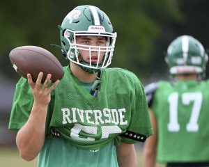 Riverside’s Tanner Richards works out during practice on Wednesday, Aug. 13, 2025, in North Sewickley.