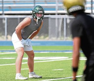 Penn-Trafford’s Jamison Yurt looks on during the WCCA 7-on-7 competition July 17 at Hempfield.