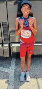 Sprinter Kaleah Young won two medals at the Junior Olympics.