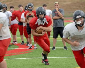 Charleroi's Braeden Todaro practices ahead of the 2025 season.