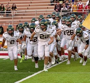 Penn-Trafford players take the field before their game against Moon on Sept. 5, 2025, at Moon.