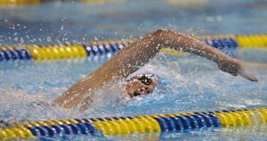 Hampton's Jack Zierenberg swims in the WPIAL Class AA 200-yard freestyle event March 1, 2006, at Trees Pool. He also broke a WPIAL record.