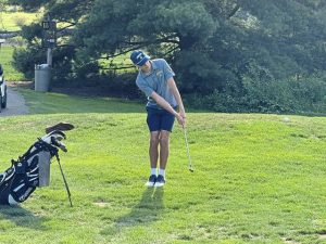 Freeport’s Ethan Crooks chips during the 2024 season.
