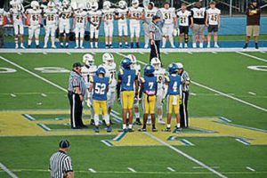 Highlands and East Allegheny gather before kickoff Friday.