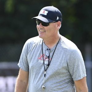 Avonworth head coach Duke Johncour watches practice on Monday, Aug. 11, 2025, in Ohio Twp.