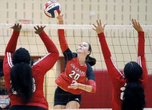 Lucy DiRocco led Fox Chapel with nine kills in a section match against Penn Hills on Tuesday, Sept. 16, 2025.