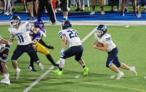 Burrell's Antonio Perkins runs against East Allegheny on Friday, Sept. 26, 2025.