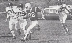 Despite being pursued by multiple Richland Rams, West Deer’s Bill Smith took the opening kickoff 87 yards for a touchdown on Oct. 2, 1965. Richland, however, came back to win its fourth straight, 14-12.