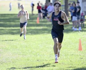 Fox Chapel’s Michael Costello finishes first at the WPIAL Division I, Section IV cross country meet Wednesday at Northmoreland Park.