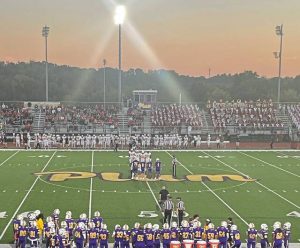 Players from Plum and North Hills play a Class 5A Northeast Conference game Oct. 3, 2025, at Plum.