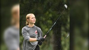 Eden Christian’s Pearl Lundgren, shown during the 2024 WPIAL Class 2A tournament at Butler Country Club, qualified for the 2025 PIAA tournament.