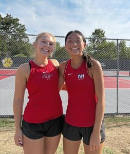 North Hills' Adelaide Seigworth (left) and Elinor Kim are seniors on the 2025 girls tennis team.