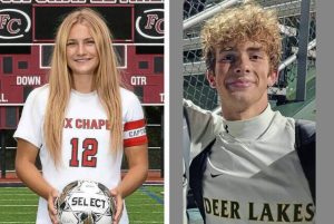 Fox Chapel's Emily McKee is a member of the 2025 soccer team. Deer Lakes' Jacob Orseno is a member of the 2025 soccer team.