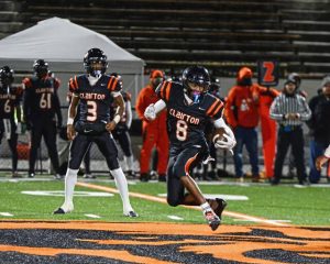 Clairton's Brandon Murphy Jr. finds open field against Monessen during Friday's WPIAL Class A playoff game.