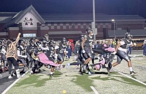 Imani Christian takes the field for a WPIAL Class 3A semifinal against Central Valley on Friday, Nov. 14, 2025.