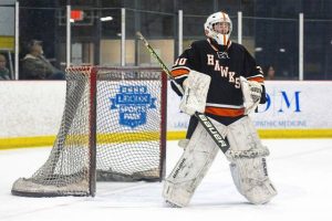 Bethel Park senior Kevin Teamann plays goalie for the 2025-26 hockey team.