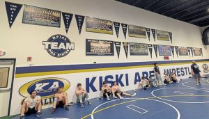 Kiski Area wrestlers at practice in the Chuck Tursky Training Center on Wednesday, Nov. 19, 2025.