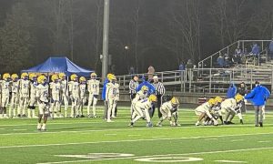Westinghouse players go through pregame warmups prior to their PIAA quarterfinal playoff game against Bishop Guilfoyle Academy on Friday, Nov. 21, 2025, at River Valley.