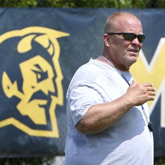 Greg Perry resigned after two seasons as Mt. Lebanon football coach. (Christopher Horner | TribLive)