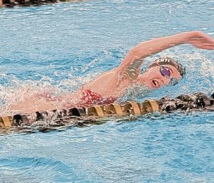 Gateway senior Gianna Laurenti swims during practice 
Jan. 5. (Michael Love | TribLive)