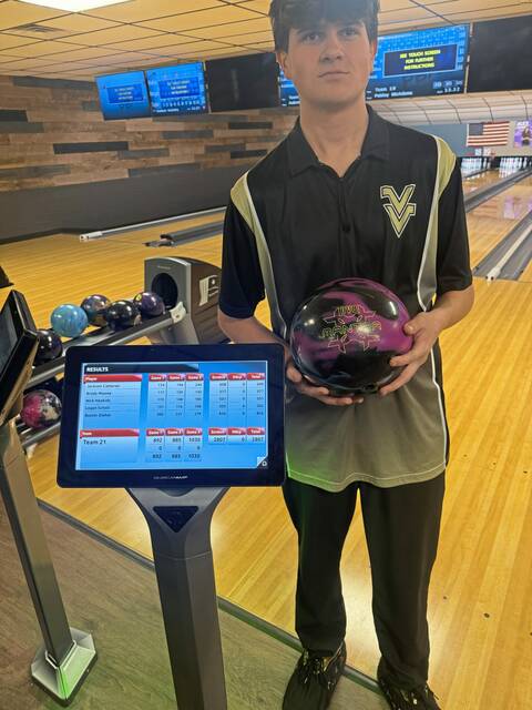 Valley bowler Baxter Diehm rolled a 300 game Wednesday at Nesbits Lanes. (Submitted)
