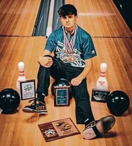 Valley's Baxter Diehm is a member of the bowling team. (Submitted by Baxter Diehm)