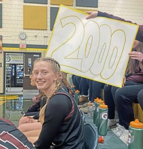 Erica Gribble of Greensburg Central Catholic scored her 2,000th career point on Monday night at Deer Lakes. (Submitted by Dan Gribble)