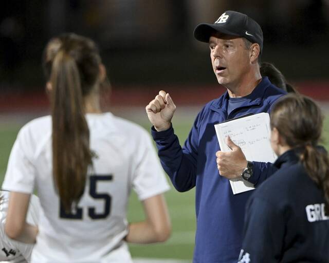 Franklin Regional coach Scott Arnold: Golden goals are very exciting, and some of my most vivid memories of the last six years are from overtime golden goals  both for and against us. (Christopher Horner | TribLive)