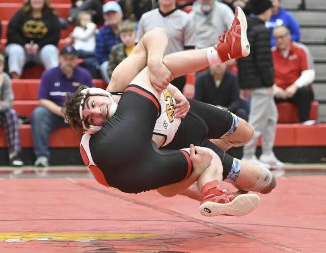 Thomas Jeffersons Zach Labryer is ranked No. 1 at 172 pounds in Class 3A. (Chaz Palla | TribLive)