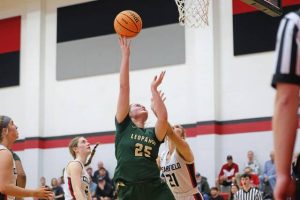 Belle Vernons Saylor Lee shoots against Clearfield during the PIAA Class 4A first round Saturday. (Jeff Helsel | Mon Valley Independent)