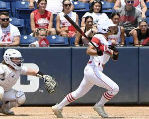 Neshannocks Jaidon Nogay drives in a run against South Williamsport during the PIAA Class 2A championship game on Thursday, June 12, 2025, at Penn State. (Christopher Horner | TribLive)
