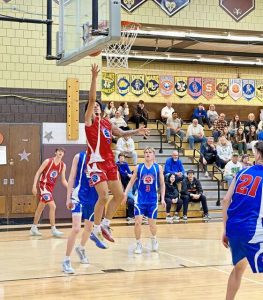 Kiski Areas Amaree Gonzalez scores at the Cager Classic on Saturday. (Antonio Rossetti | For TribLive)