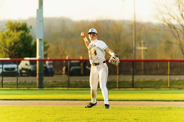 Upper St. Clair senior shortstop Nico D’Orazio is a sparkplug at the top of the lineup for the Panthers. (Submitted)