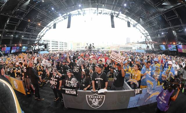 The crowd during the 2026 NFL Draft on Friday April 24, 2026 at Acrisure Stadium. (Chaz Palla | TribLive)