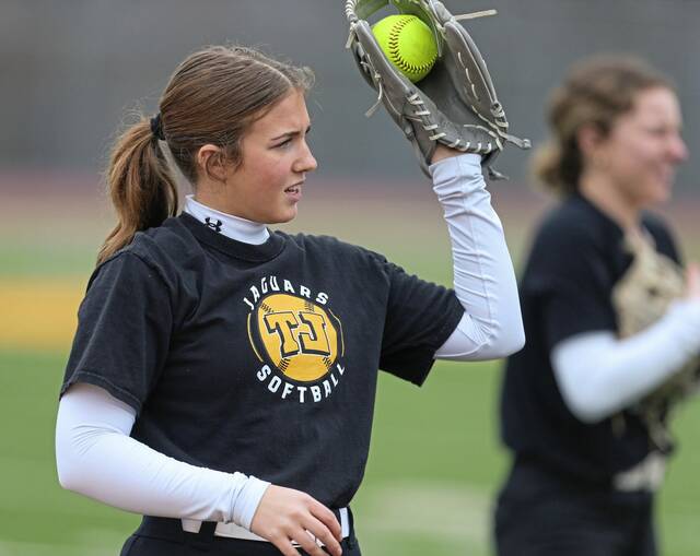 Aubrey Shaffer and the Thomas Jefferson softball team won the 2026 Section 4-5A championship. (Mike Darnay | Mon Valley Independent)