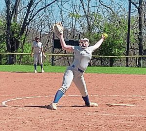 Carrick's Aubrey Czapko pitches during the 2026 season. (Submitted by Kaci Kubasi)